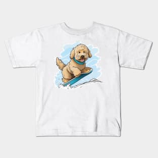 Feel Good Fashion: Snowboarding Labradoodle Kids T-Shirt